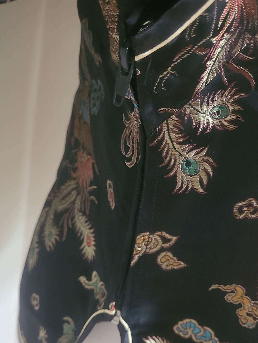 Vintage Laogudai Chinese Cheongsam Satin Top - Picture 2 of 6